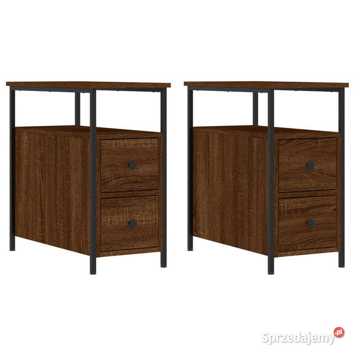 Szafki nocne 2 brązowy dąb 30x60x60 WM826072