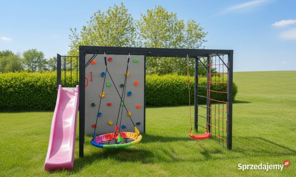 MAŁPI GAJ Plac zabaw dzieci kompletny huśtawka Ujanowice