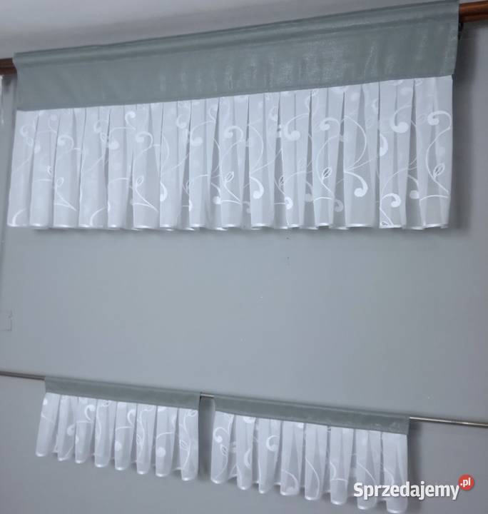 Firany Komplet do okna balkonowego i kuchennego