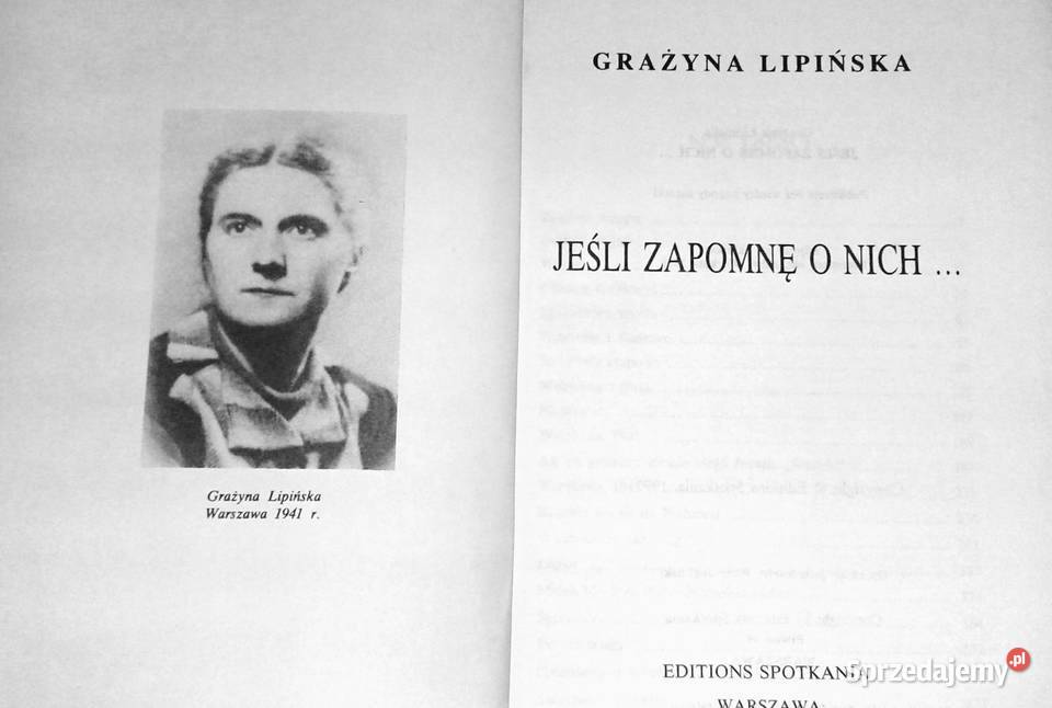 Jeśli zapomnę o nich Grażyna Lipińska Chełm