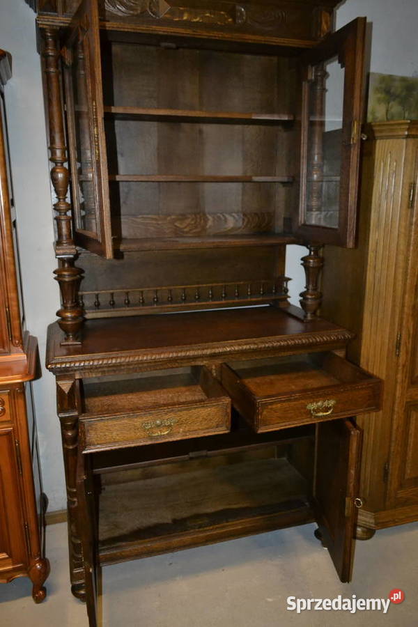 kredens neorenesansowy 1900 dąb Będzin sprzedam