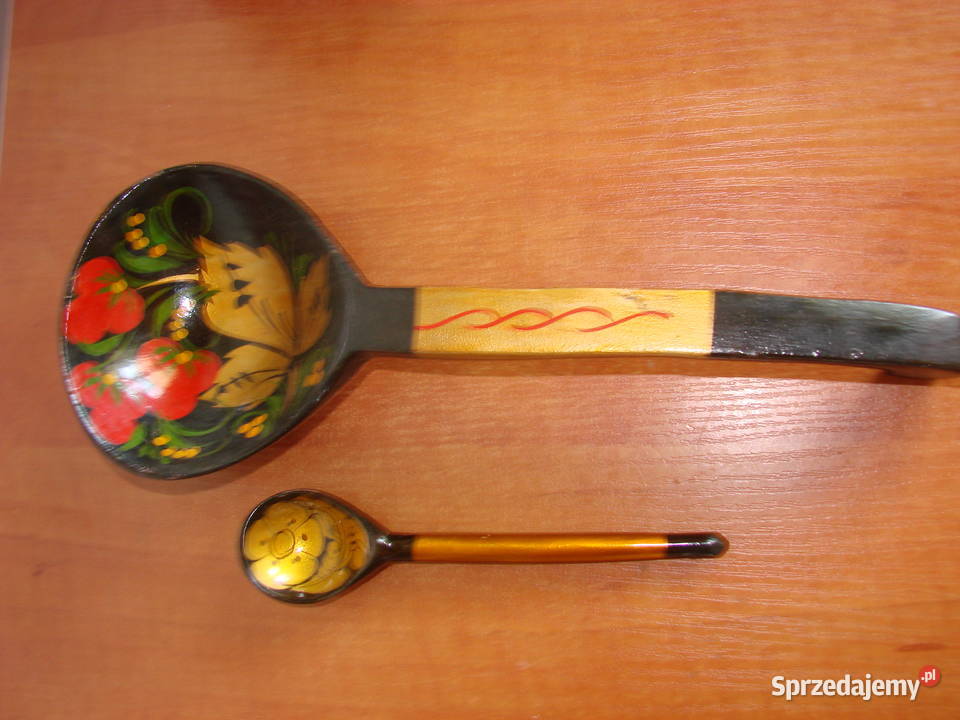 Chochłoma drewniana rosyjska łyżka