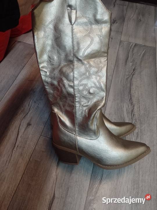 3940 Złote Wyszywane Kozaki kowbojki wieczorowe Kraków