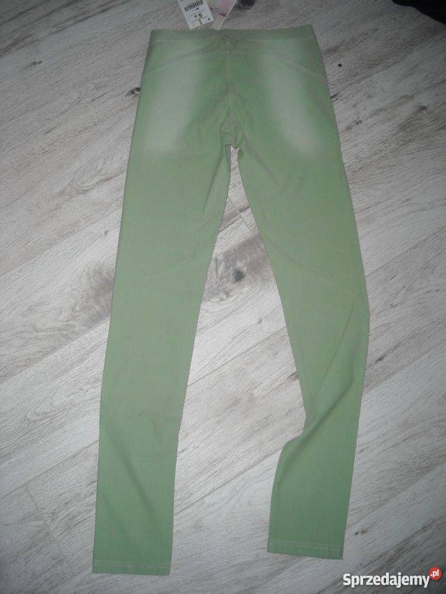 zielone legginsy bershka s xs zielony sprzedam