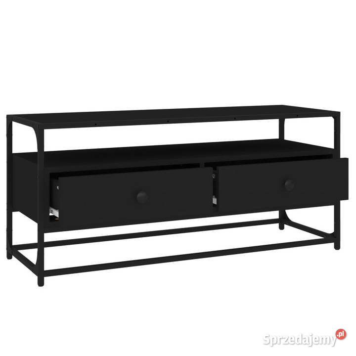 Szafka pod TV czarna 100x35x45 materiał Warszawa