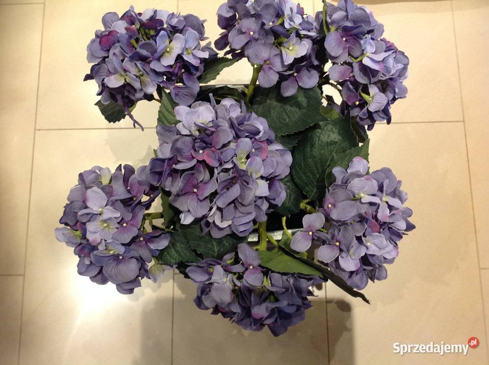 Kwiat Hortensja Sztuczna Cięta 7 Nowa Sól