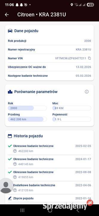 Citron berlingo dostawczy manualna małopolskie Myślenice