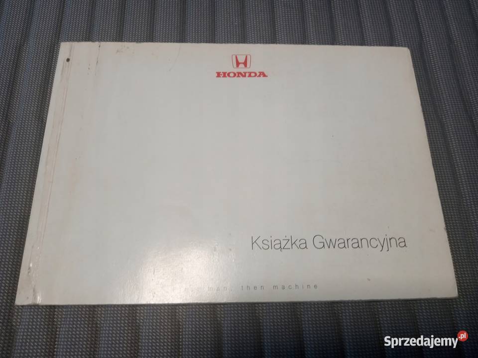 Honda Accord 6 1999 Książka Gwarancyjna Łódź