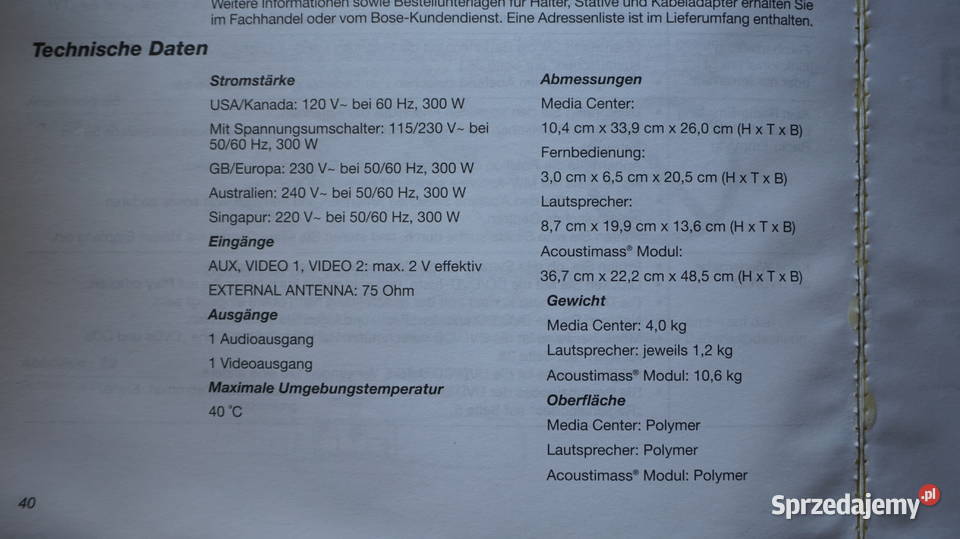 Bose system 321 zachodniopomorskie Mosty
