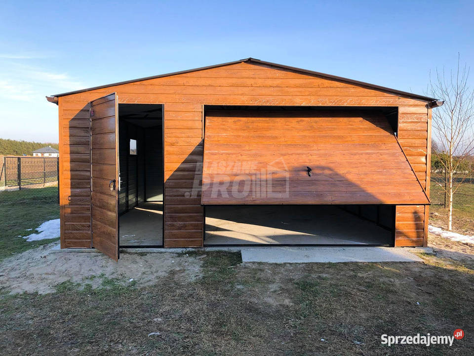 Garaż blaszany 55x6 Brama Drzwi 2x okno Rynny Nysa sprzedam