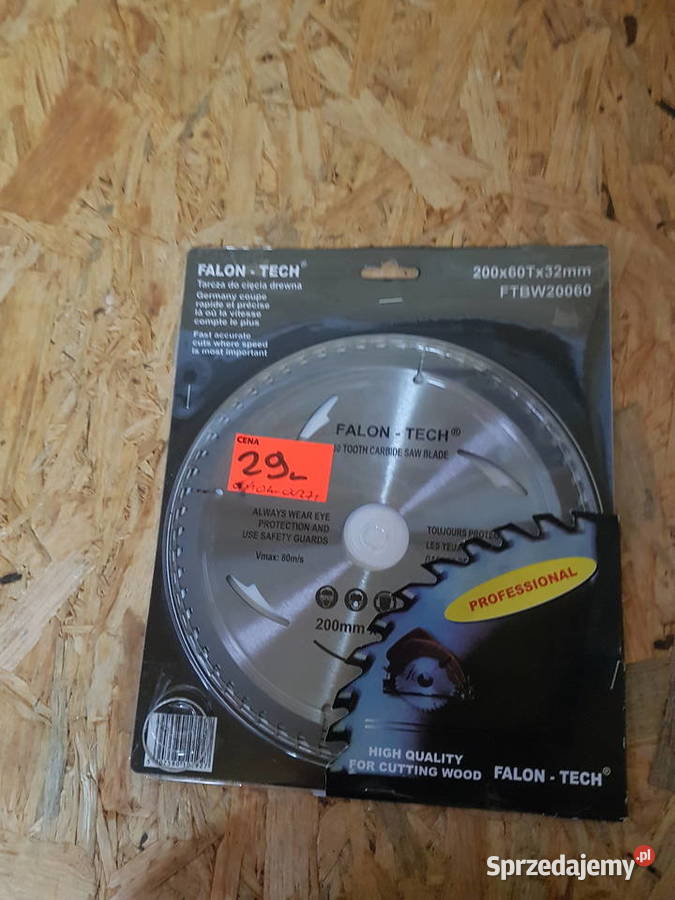 Tarcza widiowa do cięcia drewna Falon 200x20x60T Elektryczne Głogowa sprzedam