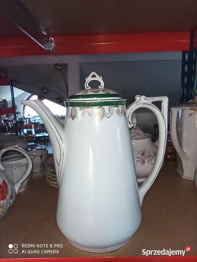 Wielki Dzbanek C T Z Zielonym paskiem Syg z lat Gdańsk sprzedam