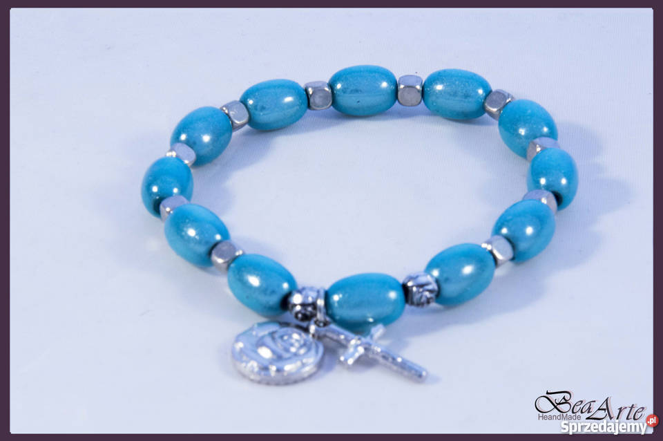 Różaniec dziesiątka bransoletka na gumce małopolskie Łysa Góra