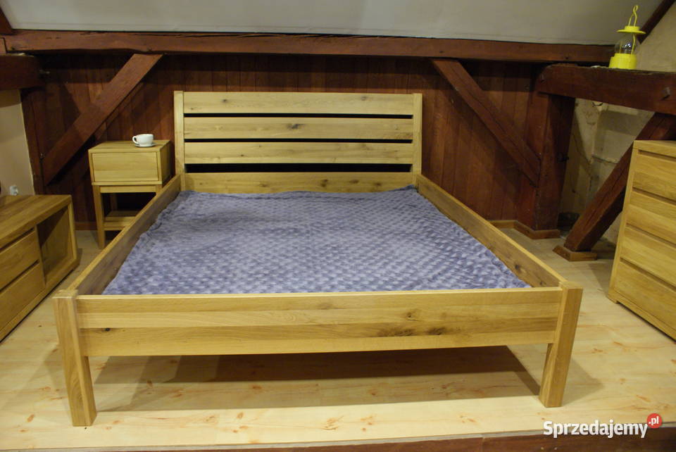Łóżko ŁAWECZKA drewniane DĘBOWE 160x200 OLEJOWANE