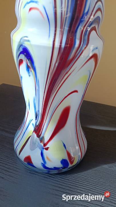 Wazon szkło artystyczne lata 60 70 te XX w Porcelana i szkło Zamość sprzedam