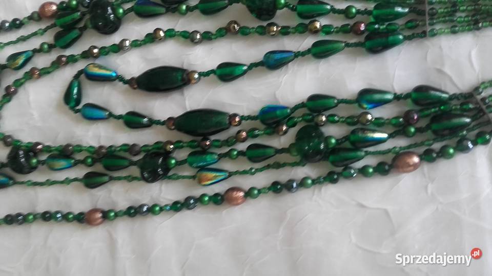 NASZYJNIK Z ZIELONEGO SZKŁA WENECKIEGO Piła