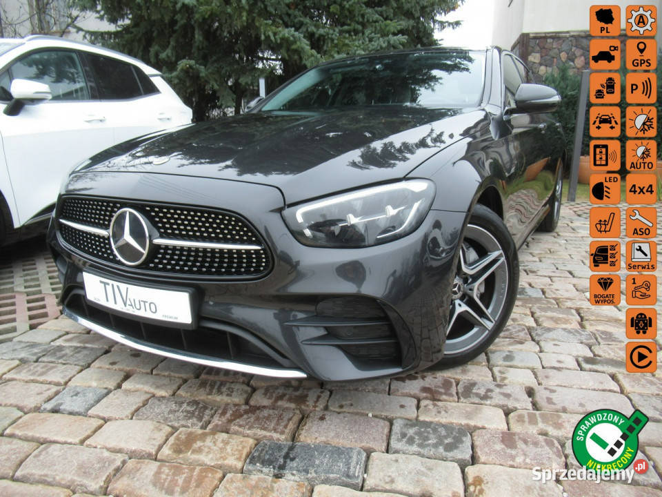 Mercedes E 220 BEZWYPADKOWY Pakiet AMG 4Matic mazowieckie Warszawa