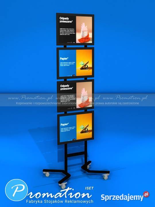 Czarny stojak na plakaty A3 x 4 wersja mobilna łódzkie sprzedam