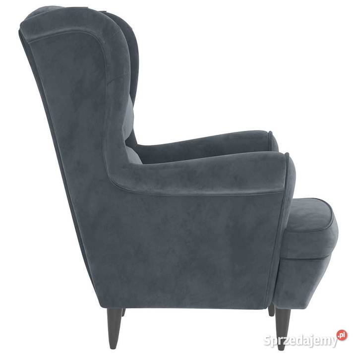 vidaXL Fotel ciemnoszary aksamitnySKU324060 mazowieckie Warszawa