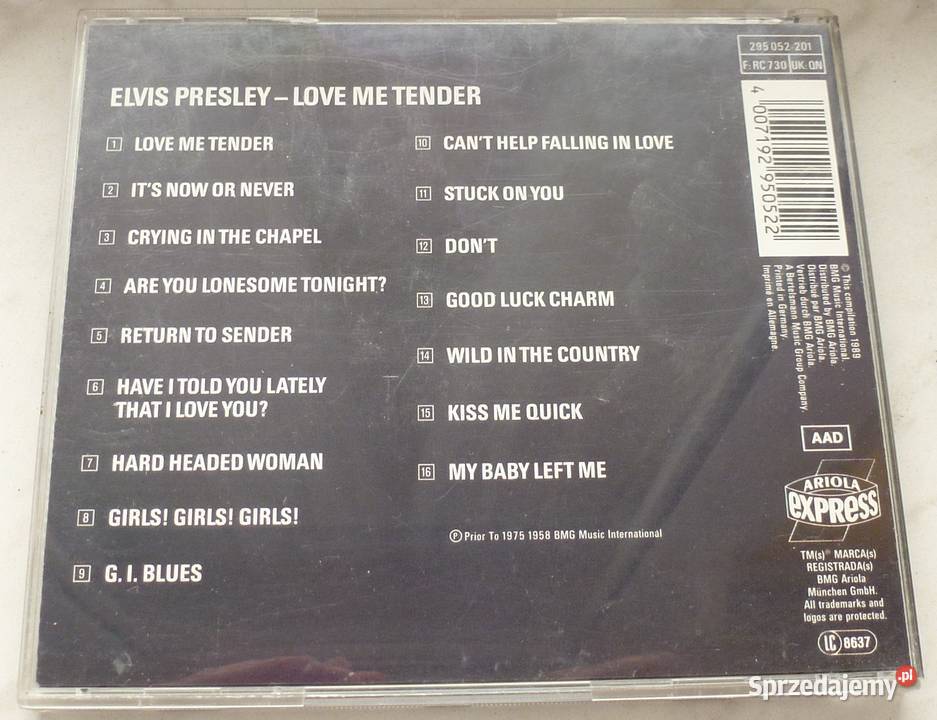 CD ELVIS PRESLEY Love My Tender Warszawa