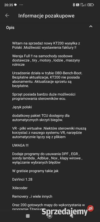 Dwa razy użytyKT200 Full wersja dpf egr foxflash Interfejsy diagnostyczne Kraśnik sprzedam