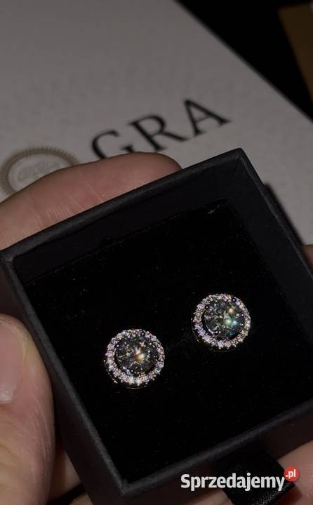 Kolczyki vvs1 moissanite earrings icedout dolnośląskie Bielany Wrocławskie