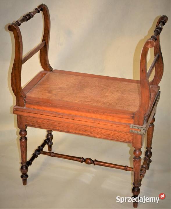 Bidet stołek z odkładaną pokrywą orzechowy lata Meble