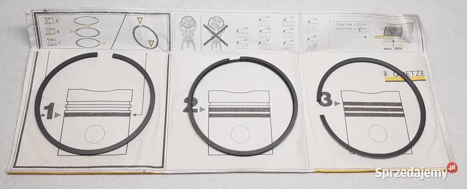 PIERŚCIENIE TŁOK FIAT PEUGEOT IVECO CITROEN 28 Mielęcin