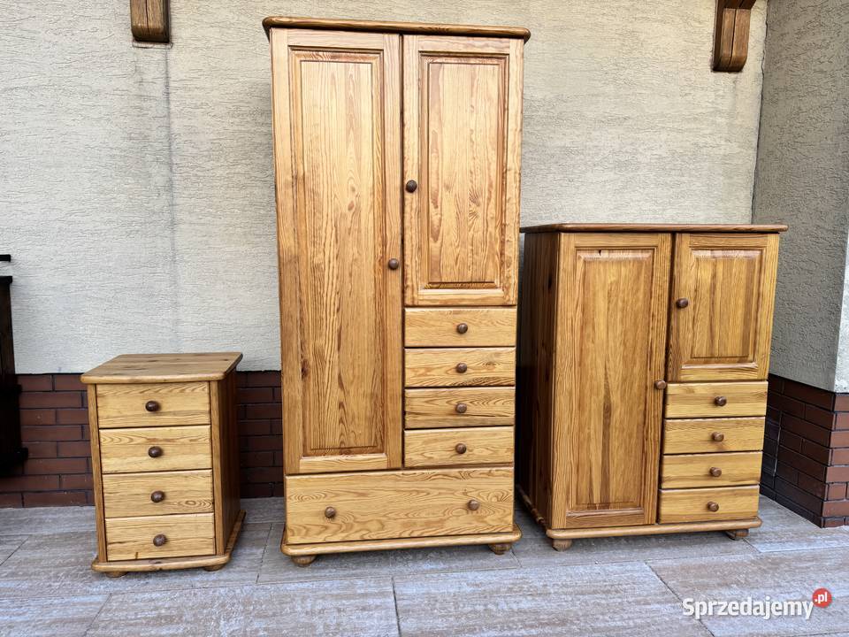 Szafa drewniana sosnowa 2 drzwiowa garderoba Garwolin