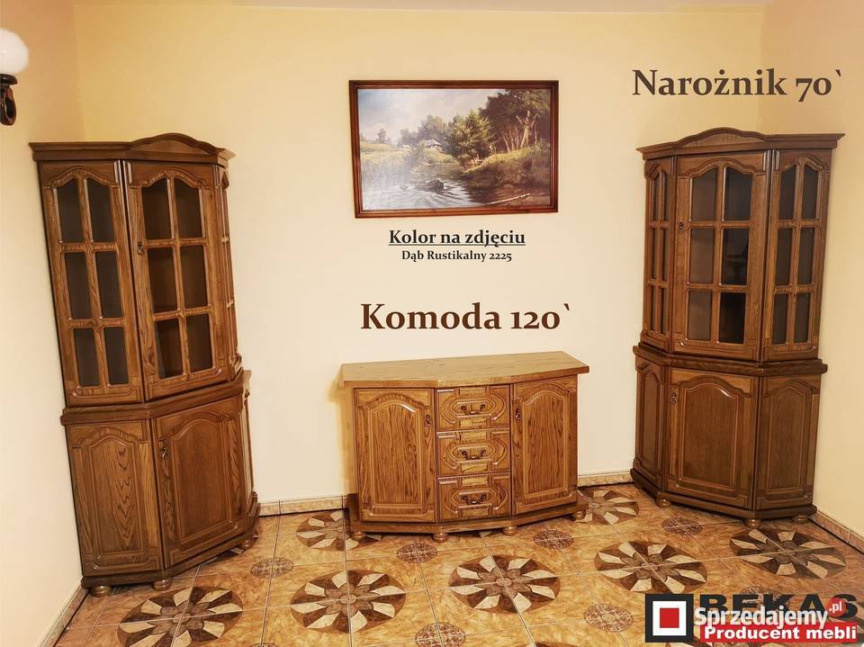 Stylowa Komoda 120 Dąb Lakierowany Rustikal Bydgoszcz