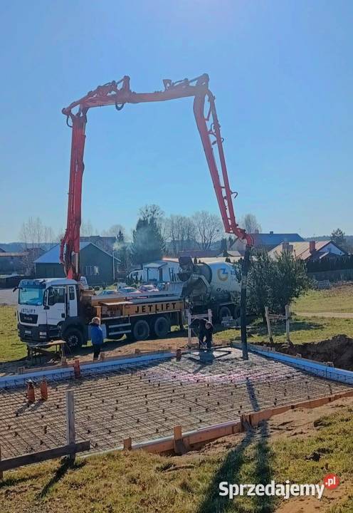 Beton transport pompowanie posadzki budowa warmińsko-mazurskie Orneta