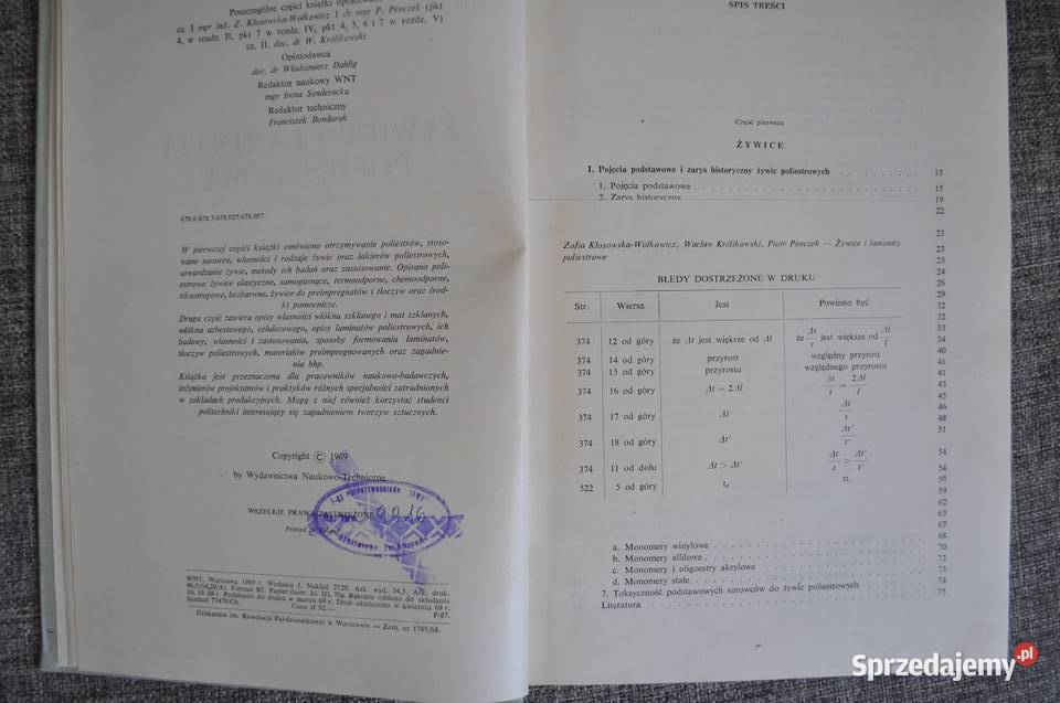 TWORZYWA SZTUCZNE Żywice i laminaty poliestrowe Warszawa