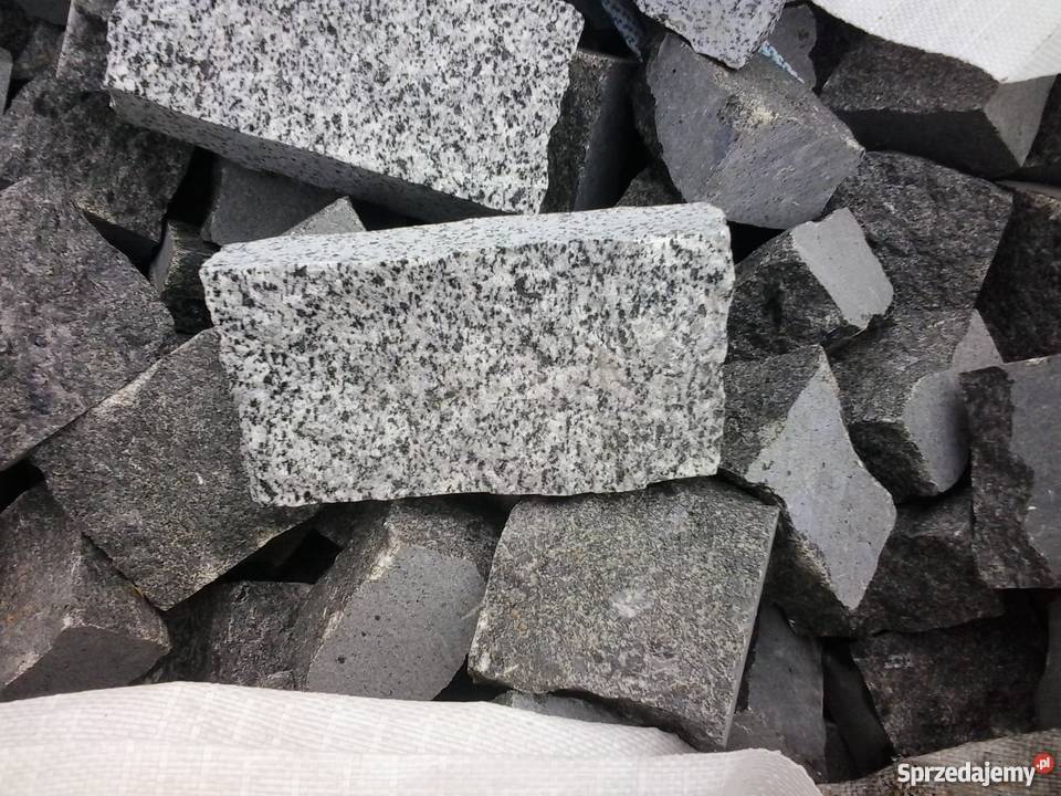 Kostka Granitowa SZARA ciętołupana 10x10x5 z 1 t mazowieckie Marki