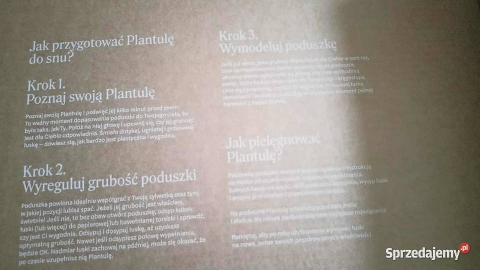 Poduszka Plantule Pillows 60x45 łuska gryki Łodygowice sprzedam