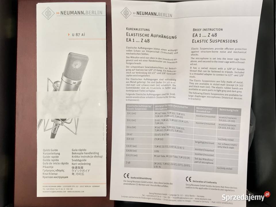 Neumann U87 Ai mt Studio Set mikrofon studyjny Warszawa