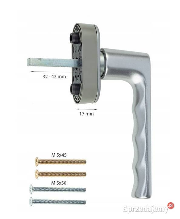 Klamka okienna HOPPE Aluminiowa srebrna mocna Zambrów sprzedam