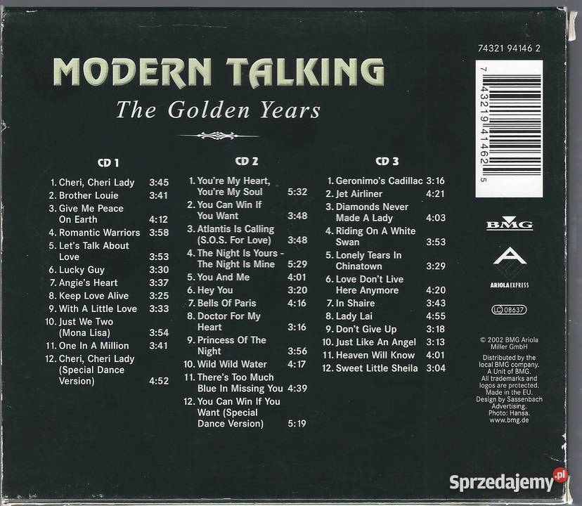 3 CD Modern Talking The Golden Years 2002 BMG mazowieckie Brwinów