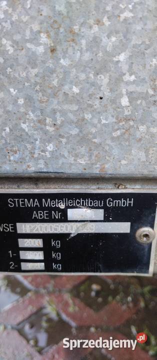 Przyczepa dwuosiowa stema z hamulcem ręcznym Brodnica sprzedam