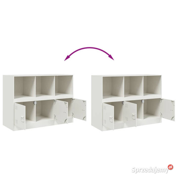Szafka boczna biała 99x39x73 stal WM841792