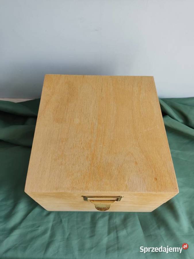 Skrzynka katalogowa drewniana Soennecken Głuchołazy