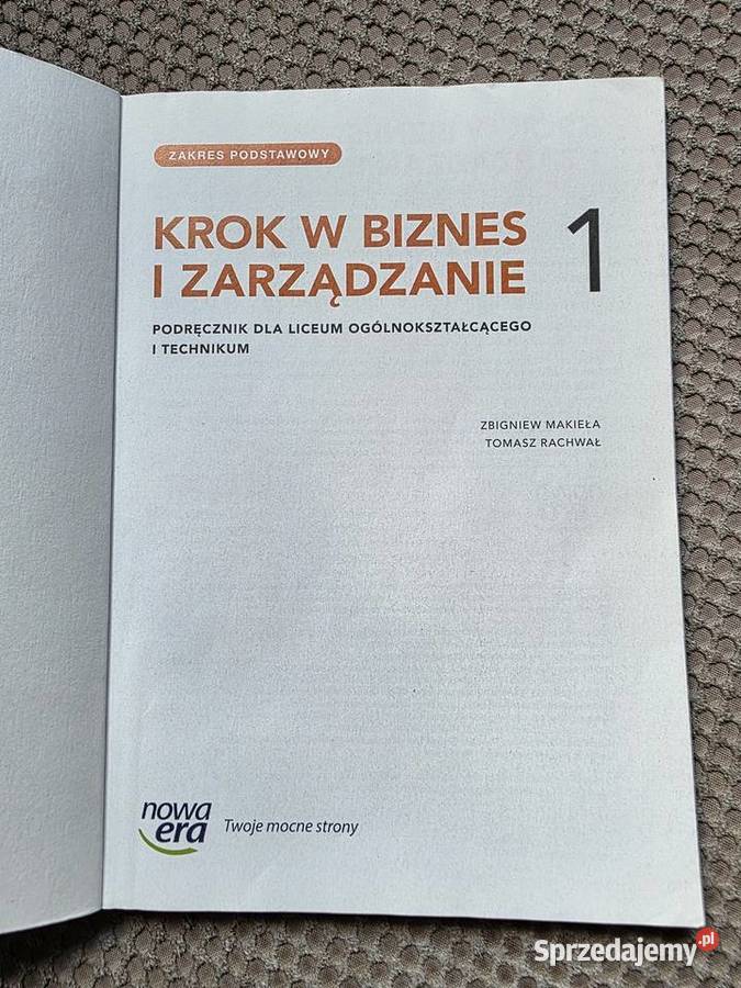 Krok w biznes i zarządzanie 1 zakres podstawowy Kultura i Rozrywka małopolskie Kraków sprzedam