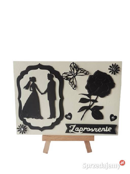 Zaproszenia Ślub Para Młoda Łączona Róża C6 Rękodzieło Poznań
