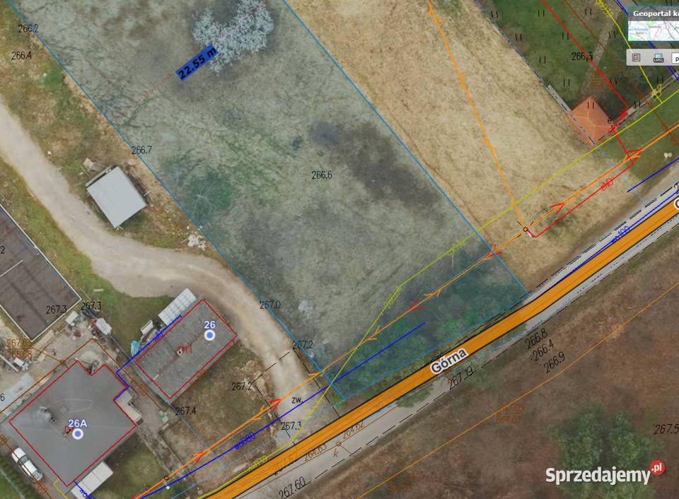 Działka budowlana 6669 m2 Gmina Wąchock Górna z budowlana