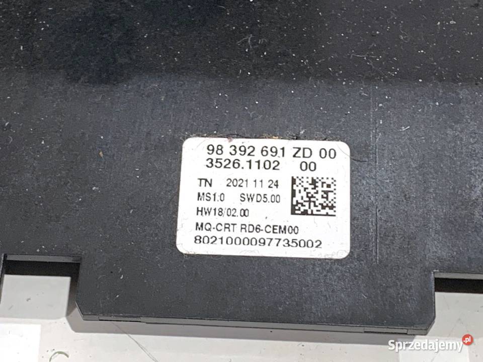 RADIO TOYOTA PROACE 98392691ZD ODTWARZACZ