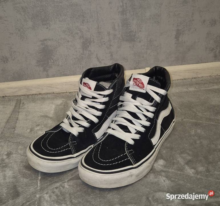 Buty chłopiec trampki wysokie Vans SK8Hi 37 biały Dla Dziecka łódzkie