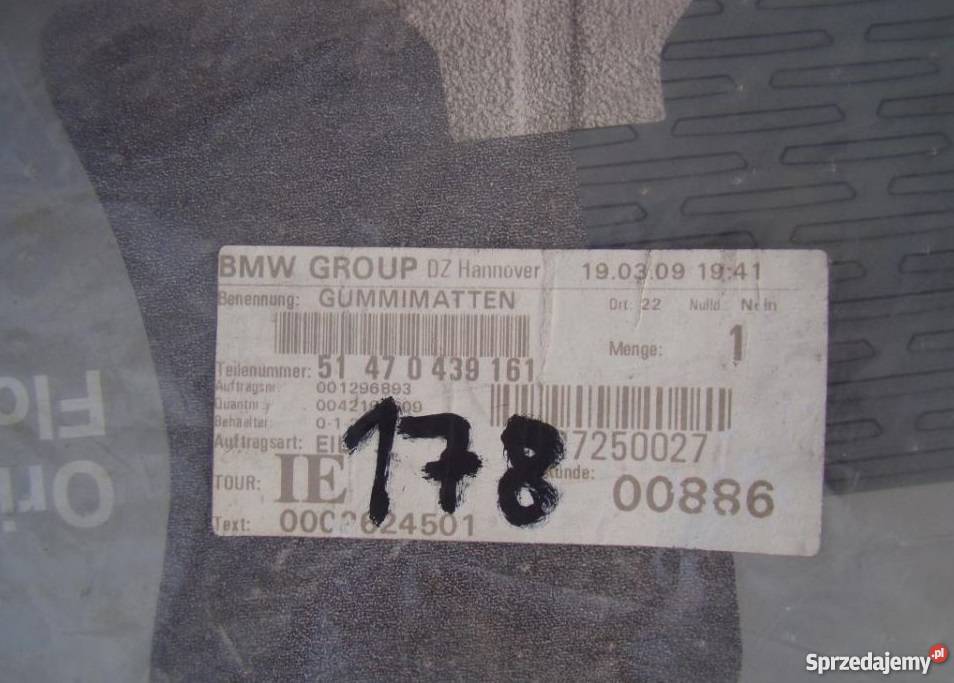 BMW E88 118d Cabrio DYWANIKI GUMOWE osobowe wielkopolskie Nowy Tomyśl