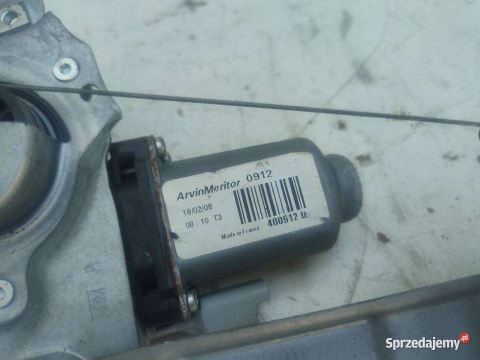 MECHANIZM PODNOŚNIK SZYBY PRAWY PRZÓD PEUGEOT
