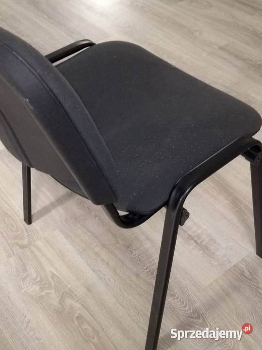 krzesło tapicerowane czarne idealne do biura Szczodre