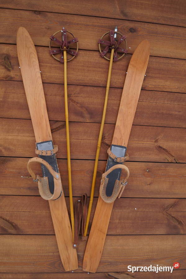 Stare narty dziecięce 90 kijki Pruchnik