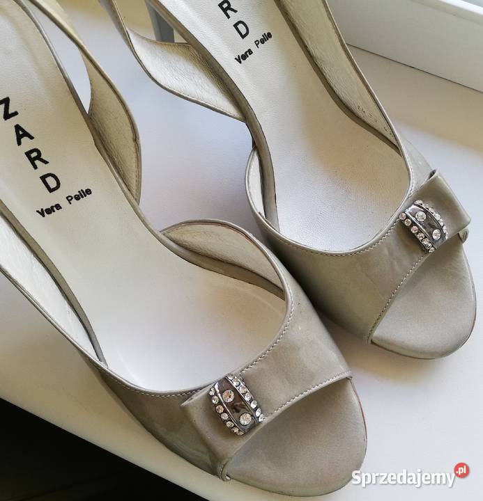 eleganckie szpilki LIZARD 40 sandały lakierowana 26cm Budy Barcząckie